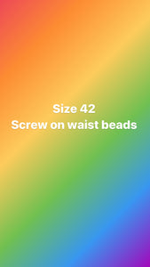 Size 42 inch screw on waist beads