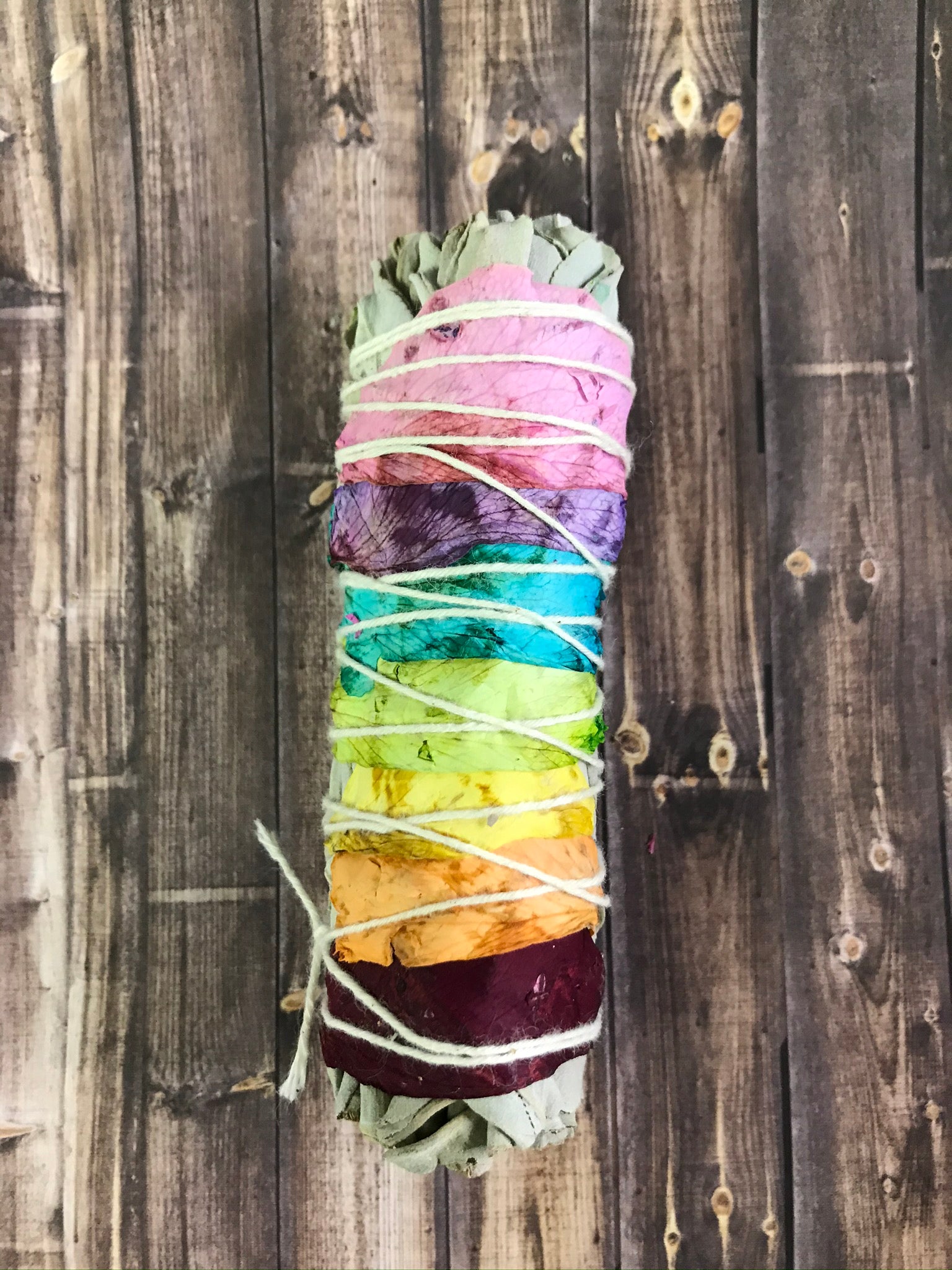 White Sage with rose petals