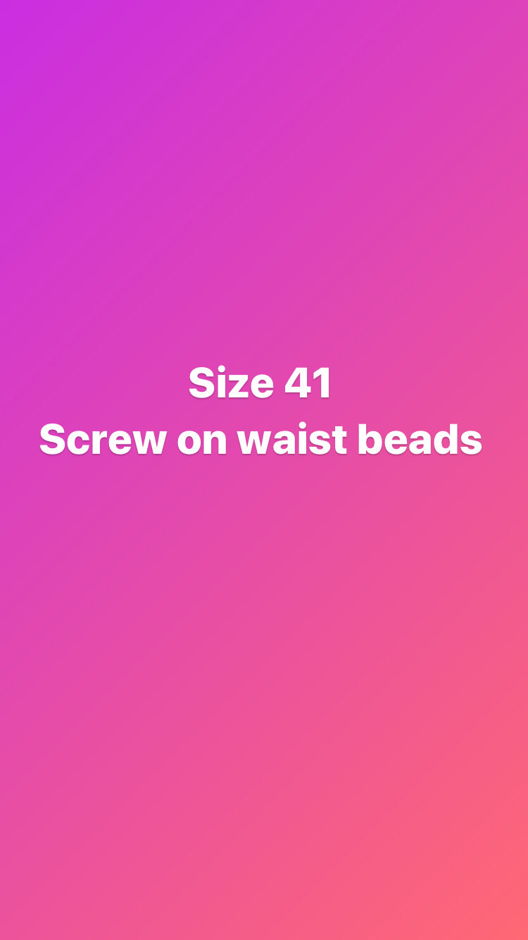 Size 41 inch screw on waist beads