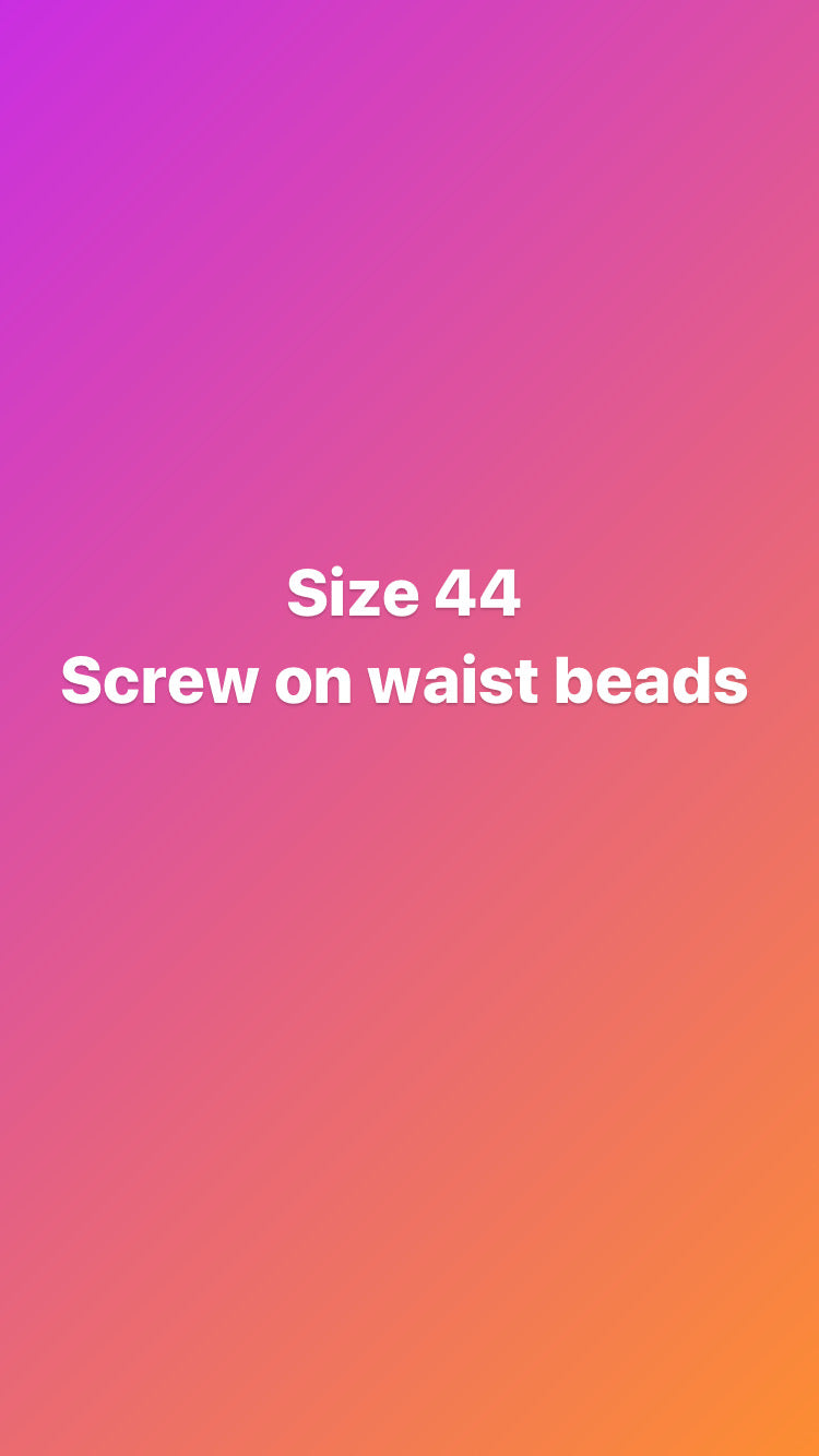 Size 44 inch screw on waist beads