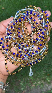 Crystal tie on waist beads